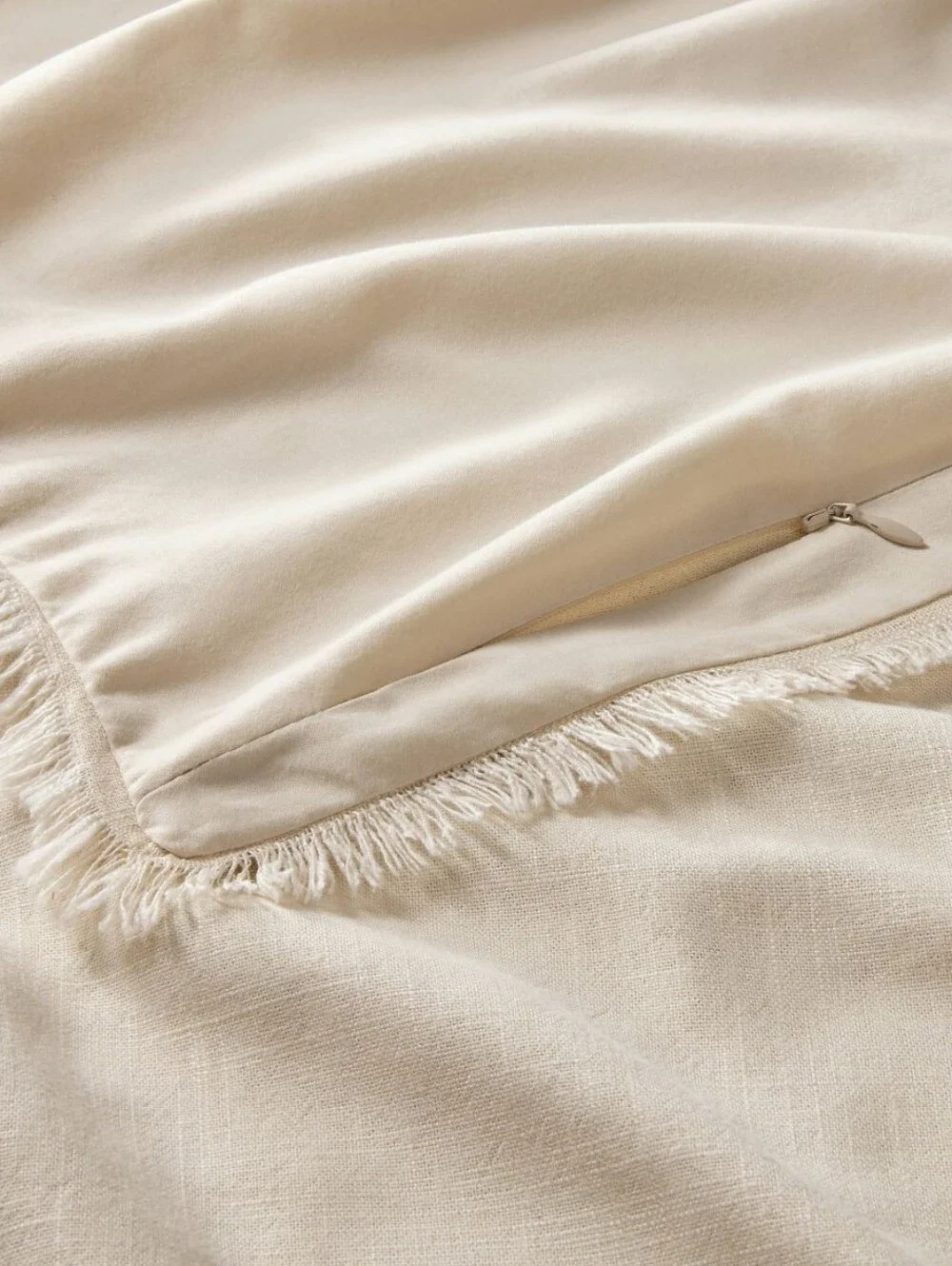 BN Casaluna Target Natural heavyweight linen blend duvet cover, 2 shams set King